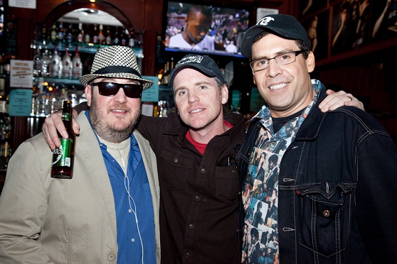 Pablo Francisco, Greg Fitzsimmons, and Brian Fischler at Laugh For Sight L.A. at the Melrose iMprov